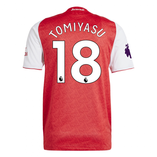 adidas Takehiro Tomiyasu Arsenal FC Home Jersey 25/26 w/ EPL Patch (Better Scarlet/White