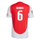 adidas Arsenal Gabriel Magalhães Home Jersey w/ Champions League Patches 24/25 (Better Scarlet/White)