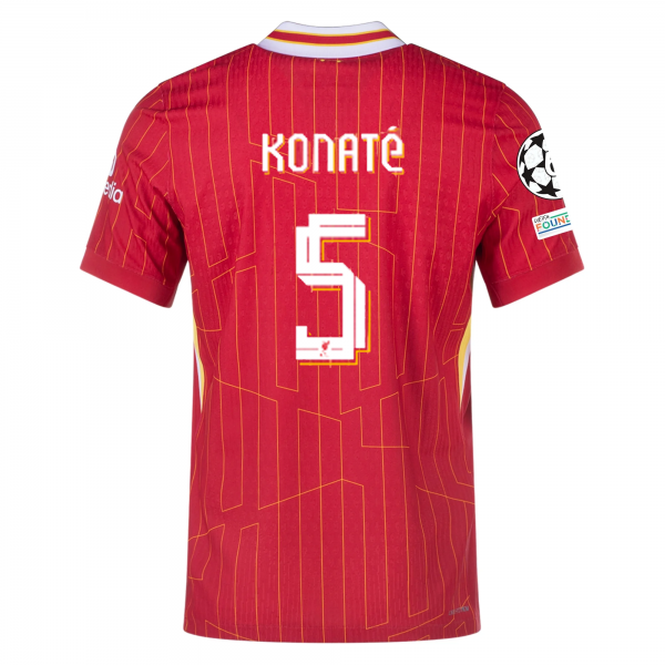 Nike Liverpool Match Ibrahima Konaté Home Jersey w/ Champions League Patches 24/25 (Gym Red/Chrome Yellow)