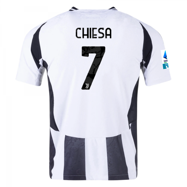 adidas Juventus Federico Chiesa Home Jersey w/ Serie A Patch 24/25 (White/Black)