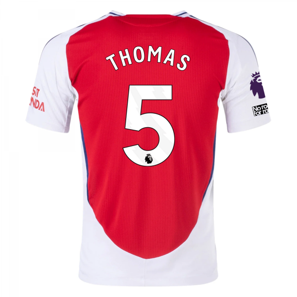 adidas Arsenal Thomas Partey Home Jersey w/ EPL + No Room For Racism Patches 24/25 (Better Scarlet/White)