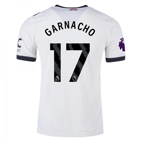 adidas Manchester United Alejandro Garnacho Third Jersey w/ EPL Patch 24/25 (Off White)