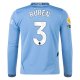 Puma Manchester City Rúben Dias Home Long Sleeve Jersey w/ EPL + No Room For Racism Patch 24/25 (Team Light/Marine Blue)