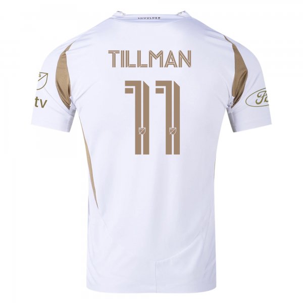 adidas Timothy Tillman LAFC Away Jersey w/ MLS + Apple + Ford Logo 25/26 (White/Gold)