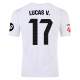 adidas Lucas V. Real Madrid Home Jersey w/ La Liga Patches 24/25 (White/Black)