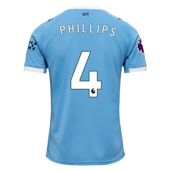Puma Kalvin Phillips Manchester City Home Jersey 25/26 w/ EPL + Sponsor Patch (Team Light Blue/Puma White)