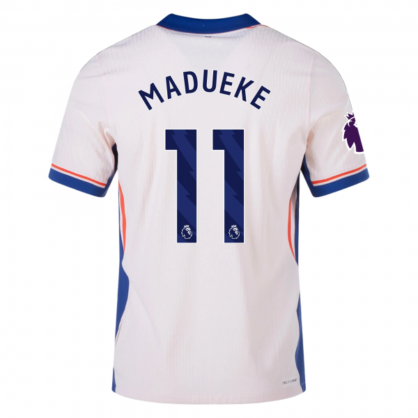 Nike Chelsea Noni Madueke Away Jersey w/ EPL Patch 24/25 (Guava Ice/Rush Blue)