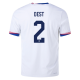 Nike Mens United States Sergino Dest Match Home Jersey 24/25 (White/Obsidian)
