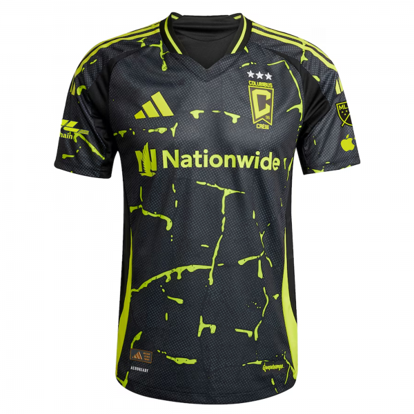 adidas Columbus Crew Away Jersey w/ MLS Patches 25/26 (Black/Yellow)