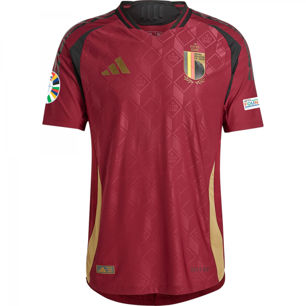 adidas Belgium Home Jersey w/ Euro 2024 Patches 24/25 (Burgundy)