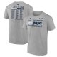 Men's New England Patriots Fanatics Heather Gray Super Bowl LX patch T-Shirt