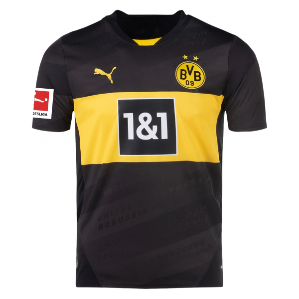 Puma Borussia Dortmund Julian Ryerson Away Jersey w/ Bundesliga Patch 24/25 (Puma Black/Faster Yellow)