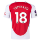 adidas Arsenal Takehiro Tomiyasu Home Jersey w/ EPL + No Room For Racism Patches 24/25 (Better Scarlet/White)
