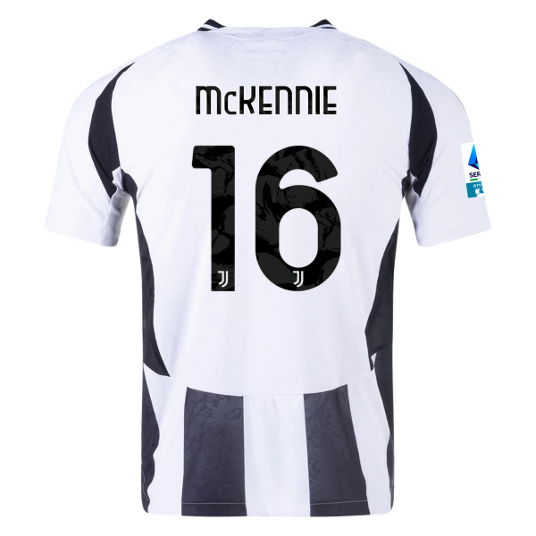 adidas Juventus Weston McKennie Home Jersey w/ Serie A Patch 24/25 (White/Black)