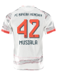 adidas Musiala Authentic Away Jersey 25/26 w/ Sponsor + Meister Bundesliga Patch (White/Red]