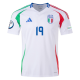 adidas Italy Leonardo Bonucci Away Jersey w/ Euro 2024 Patches 24/25 (Blue)