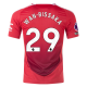 adidas Manchester United Aaron Wan-Bissaka Home Jersey w/ EPL + No Room For Racism Patches 24/25 (MUFC Red/Bright Red)