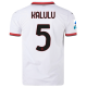 Puma AC Milan Pierre Kalulu Away Jersey w/ Series A Patch 24/25 (Puma White)
