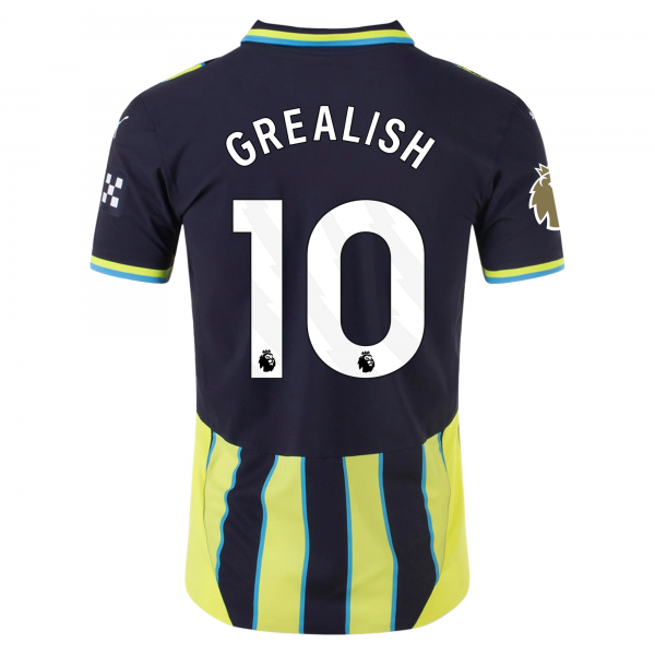Puma Manchester City Jack Grealish Away Jersey w/ EPL + Club World Cup Patch 24/25 (New Navy/Yellow Glow)