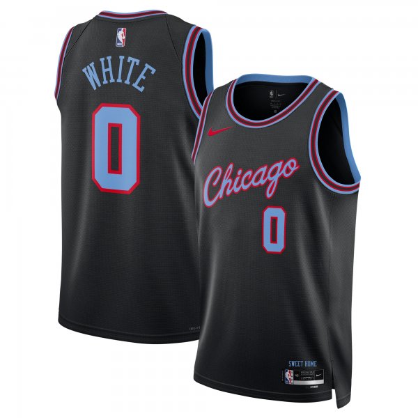 Men's Unisex Chicago Bulls #0 Coby White Nike Black 2025/26 Swingman City Edition Jersey