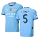 Puma Manchester City John Stones Home Jersey w/ Champions League + Club World Cup Patch 24/25 (Team Light Blue/Marine Blue)