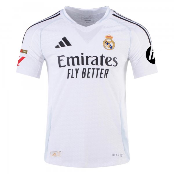 adidas Jude Bellingham Real Madrid Home Jersey w/ La Liga Patches 24/25 (White/Black)
