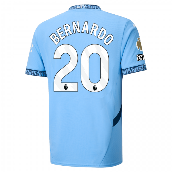 Puma Manchester City Bernardo Silva Home Jersey w/ EPL + No Room For Racism + Club World Cup Patches 24/25 (Team Light Blue/Marine Blue)