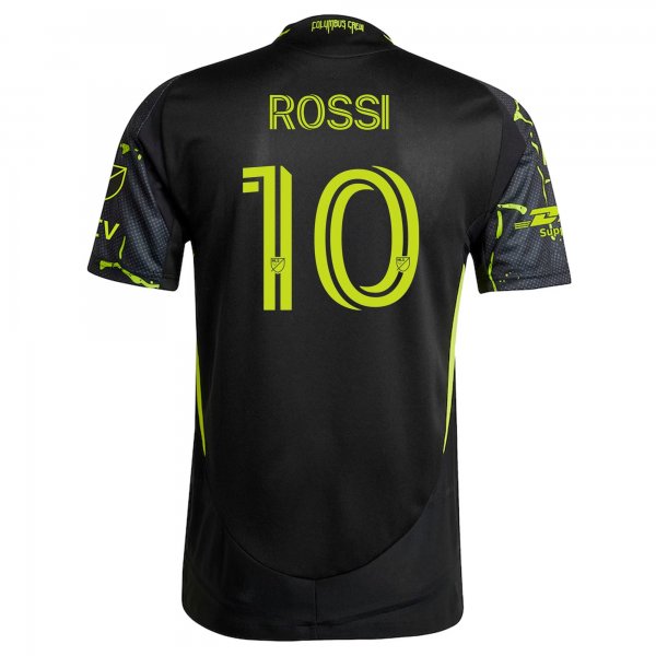 adidas Diego Rossi Columbus Crew Away Jersey w/ MLS Patches 25/26 (Black/Yellow)