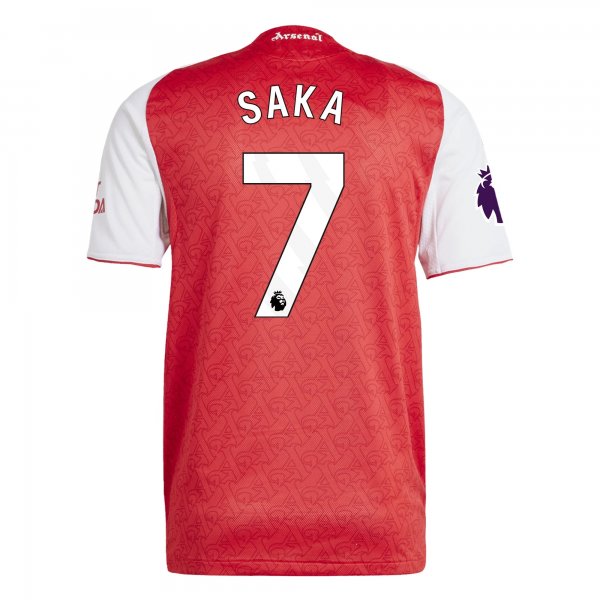 adidas Bukayo Saka Arsenal FC Home Jersey 25/26 w/ EPL Patch (Better Scarlet/White