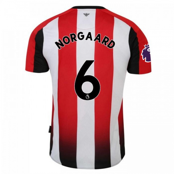 Umbro Brentford Christian N?rgaard Home Jersey w/ EPL Patch 24/25 (Red/White)
