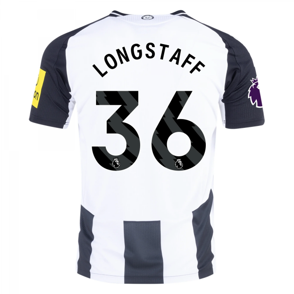 Adidas Newcastle United Sean Longstaff Home Jersey w/ EPL Patch 24/25 (Black/White)