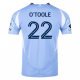 adidas Kevin O'Toole New York City FC Home Jersey 25/26 w/ MLS Patches (Bahia Light Blue)