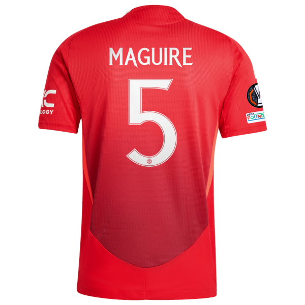 adidas Manchester United Harry Maguire Home Jersey w/ Europa League Patches 24/25 (MUFC Red/Bright Red)