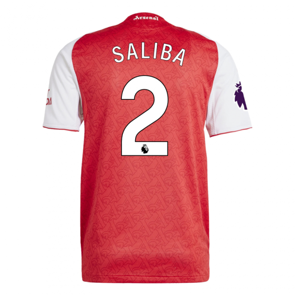 adidas William Saliba Arsenal FC Home Jersey 25/26 w/ EPL Patch (Better Scarlet/White)