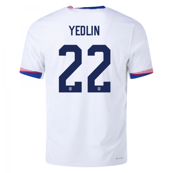 Nike Mens United States DeAndre Yedlin Match Home Jersey 24/25 (White/Obsidian)