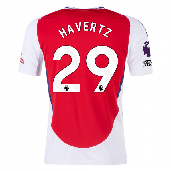 adidas Arsenal Kai Havertz Home Jersey w/ EPL + No Room For Racism Patches 24/25 (Better Scarlet/White)