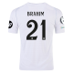 adidas Real Madrid Brahim Diaz Home Jersey w/ Champions League Patches 24/25 (White/Black)