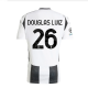 adidas Juventus Douglas Luiz Home Jersey w/ Champions League + Copa Italia Patches 24/25 (White/Black)