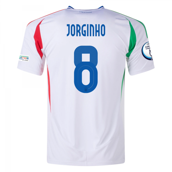 adidas Italy Jorginho Away Jersey w/ Euro 2024 Patches 24/25 (Blue)