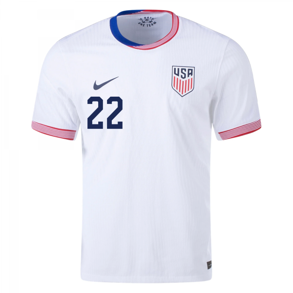 Nike Mens United States DeAndre Yedlin Match Home Jersey 24/25 (White/Obsidian)