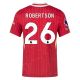 Nike Liverpool Match Andy Robertson Home Jersey w/ EPL + No Room For Racism Patches 24/25 (Gym Red/Chrome Yellow)