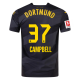 Puma Borussia Dortmund Cole Campbell Away Jersey w/ Bundesliga Patch 24/25 (Puma Black/Faster Yellow)