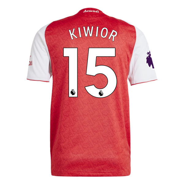 adidas Jakub Kiwior Arsenal FC Home Jersey 25/26 w/ EPL Patch (Better Scarlet/White