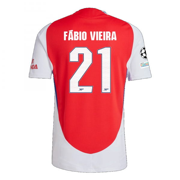 adidas Arsenal Fabio Viera Home Jersey w/ Champions League Patches 24/25 (Better Scarlet/White)