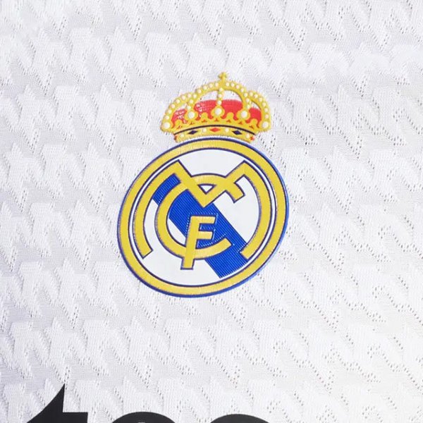 adidas Jude Bellingham Real Madrid Authentic Home Jersey w/ Champions League Patches 24/25 (White/Black)
