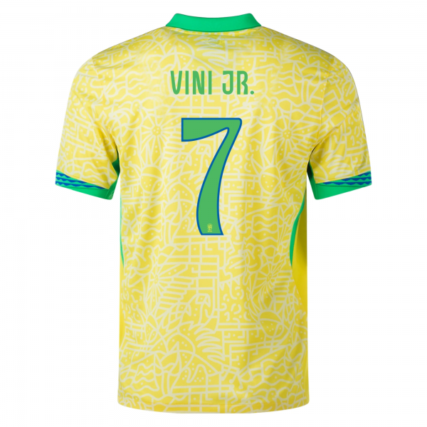 Nike Brazil Vini Jr. Home Jersey 24/25 (Dynamic Yellow/Lemon Chiffon/Green Spark)