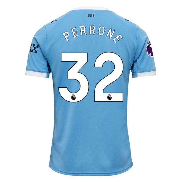 Puma Maximo Perrone Manchester City Home Jersey 25/26 w/ EPL + Sponsor Patch (Team Light Blue/Puma White)