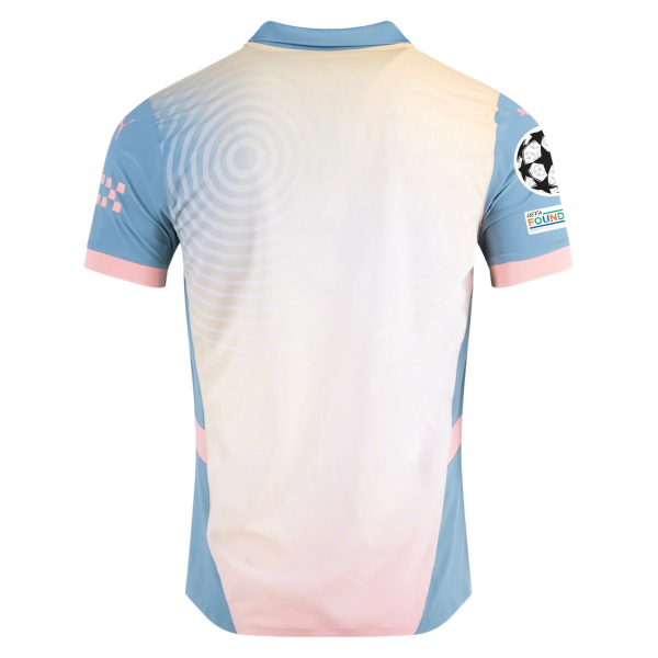 Puma Manchester City Fourth Jersey w/ Champions League + Club World Cup Patch 24/25 (Rosebay/Bold Blue)