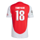 adidas Arsenal Takehiro Tomiyasu Home Jersey w/ Champions League Patches 24/25 (Better Scarlet/White)