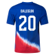 Nike United States Match Folarin Balogun Away Jersey 24/25 (Old Royal/Sport Red/White)